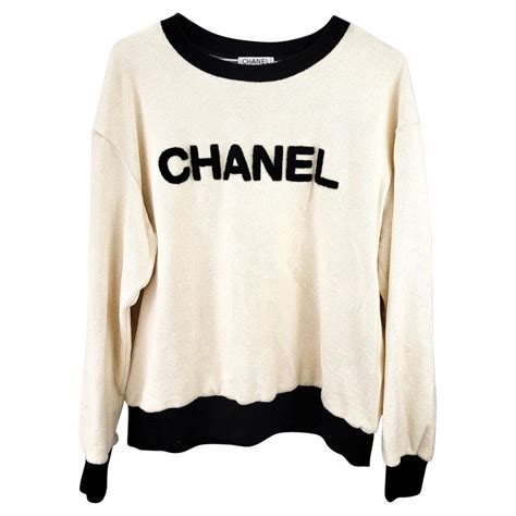 vintage chanel sweatshirt|oversized chanel sweater.